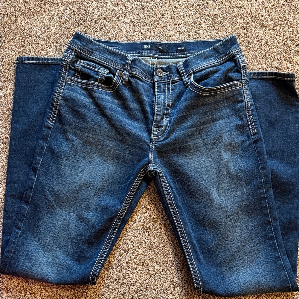 BKE Men's Bootcut Jeans - Deep Indigo